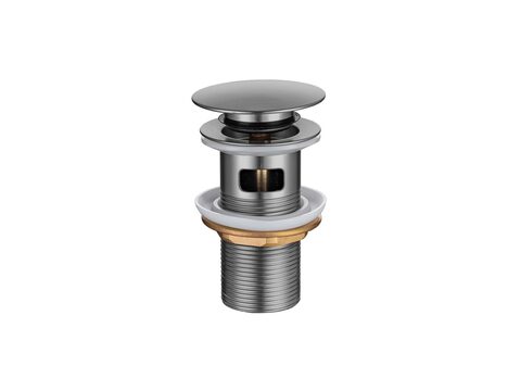 Aquatek AQ6001BGM AQ6001BGM сливной набор для раковины Push-open с переливом, оружейная сталь