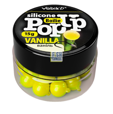 Приманка Vabik SILIKONE POP-UP Бойл Ваниль 15г. Упаковка 4шт, продажа от 2шт.