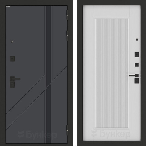 Входная металлическая дверь Бункер БН-12 Веллюто верде 30 Амстрод Белый софт рельеф