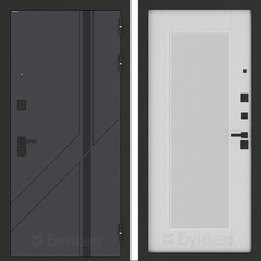 Входная металлическая дверь Бункер БН-12 Веллюто верде 30 Амстрод Белый софт рельеф