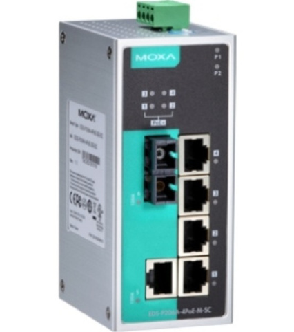 Коммутатор PoE MOXA EDS-P206A-4PoE-S-SC-T