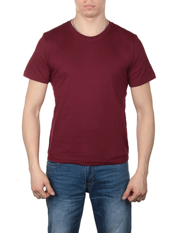 4495-3 футболка мужская, бордовая