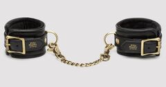 Черные наручники Bound to You Faux Leather Wrist Cuffs - 