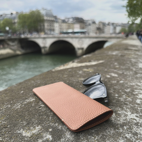 Футляр для очков Lunette из кожи теленка, цвета карамель