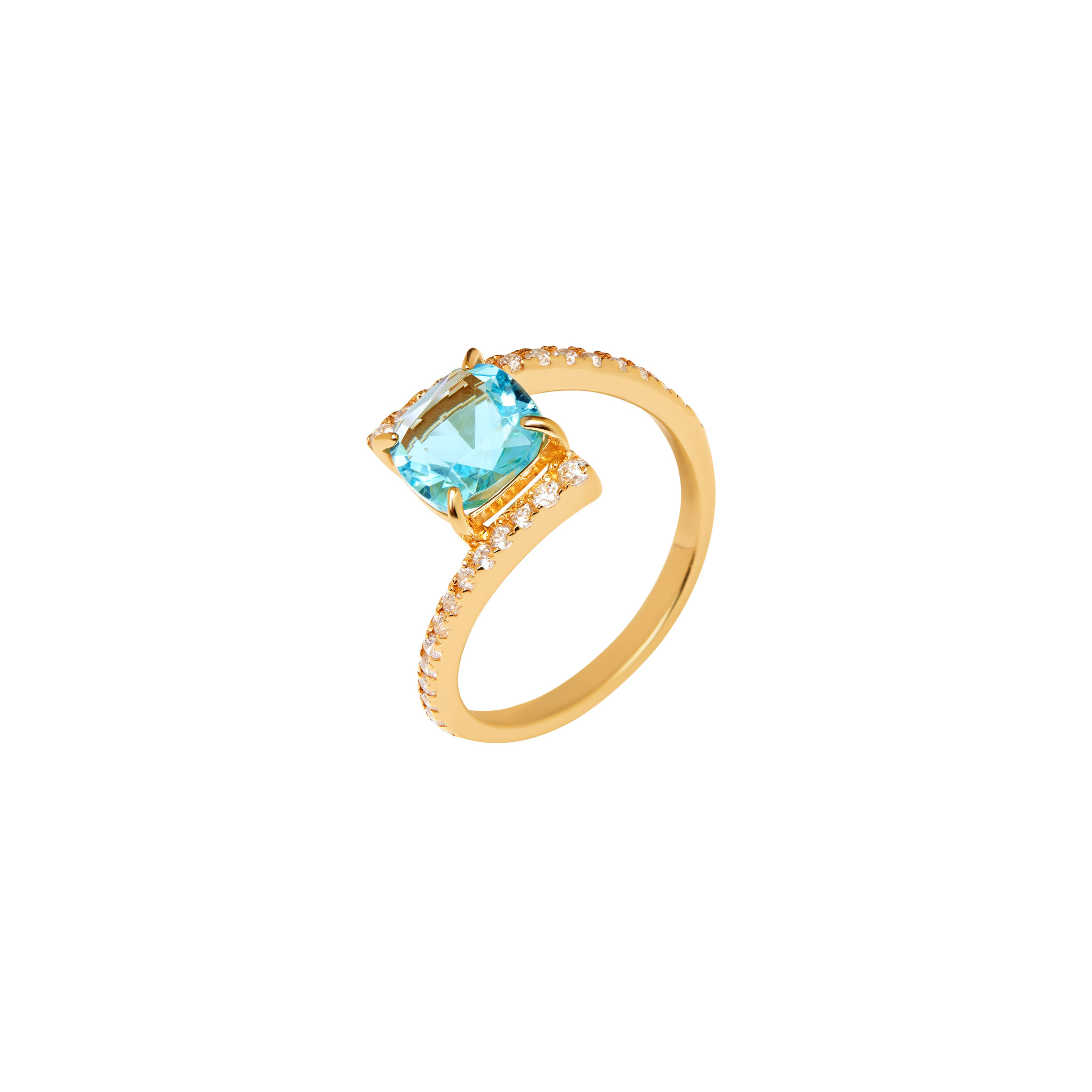 VIVA LA VIKA Кольцо Blue Concourse Ring – Gold