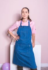 Фартук повара джинсовый "Ватер"