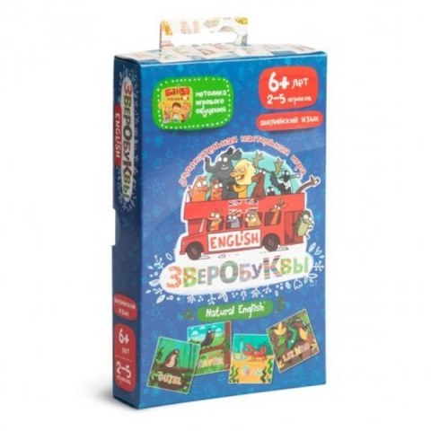 Настольная игра Банда умников Зверобуквы English УМ043