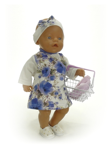Платье из футера - На кукле. Одежда для кукол, пупсов и мягких игрушек.