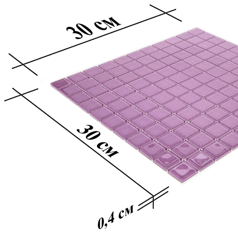 A-133 Стеклянная мозаика Natural Color palette розовый квадрат глянцевый