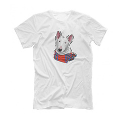 Футболка "Бультерьер любит тебя больше себя"