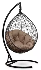 Подвесное кресло SEVILLA VERDE коричневое, бежевая подушка (Laura Outdoor)