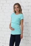 Футболка для беременных и кормящих 09962 мята