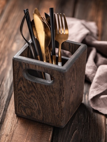 Oak Cutlery Holder