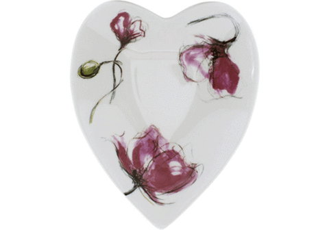 Чаша Eden красная в форме сердца, 18*22см
