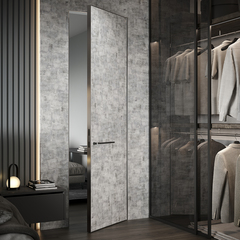 Скрытая алюминиевая дверь Invisible 1AGN бетон старый