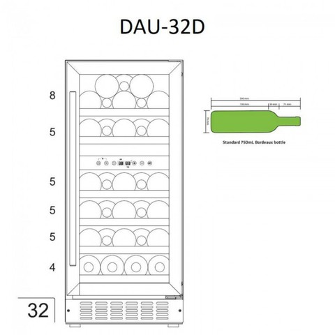 Винный шкаф DUNAVOX DAU-32.81SS