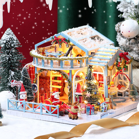 Румбокс, интерьерный конструктор, реалистичная миниатюра K058 Рождественский домик