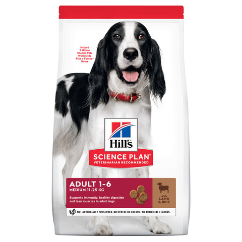 Hill's SP Adult собаки средних пород ягненок/рис сухой (2,5 кг)