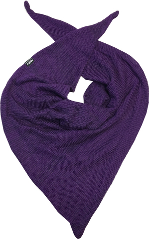 Треугольный шарф-косынка (меланж темно-фиолетовый)
