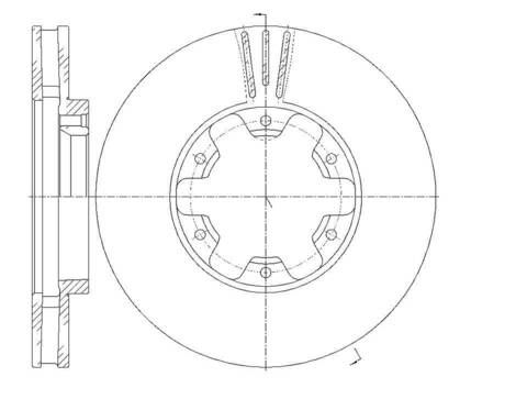 Диск тормозной вентилируемый G-brake  GR-20400