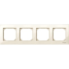 Рамка на 4 поста. Цвет Бежевый. Merten. M-Plan System M. MTN515444