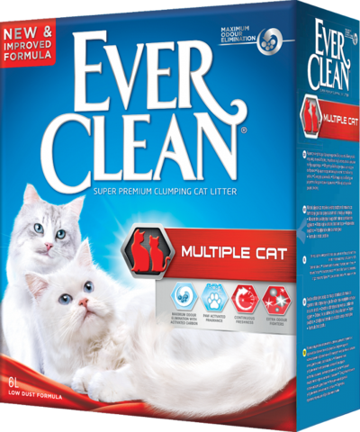 Ever Clean Multiple Cat комкующийся наполнитель для нескольких кошек в доме 10кг