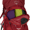 Картинка рюкзак туристический Osprey ariel 65 Claret Red - 11