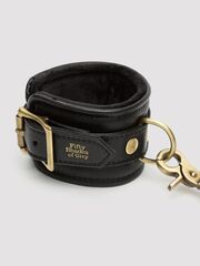 Черные наручники Bound to You Faux Leather Wrist Cuffs - 