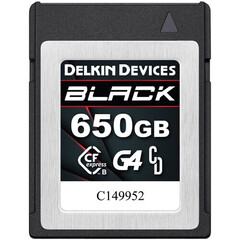 Карта памяти Delkin Devices Cfexpress B 650GB BLACK G4 1800 / 1700 / 1560 MB/s