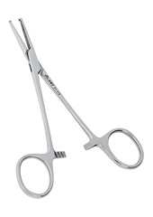 Зажим кровоостанавливающий 1х2 зубый зубчатый прямой для новорожденных 125 мм