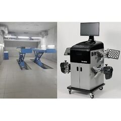 Комплект TS-1107 Ножничный, заглубляемый, для развала 3,5т+T6202 Стенд сход развал 3D