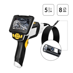 iCartool (IC-V112A-5) Видеоэндоскоп промышленный, 4.3", 1Мп, 2 камеры, 1280х720, 5м, 8 мм сменный зонд