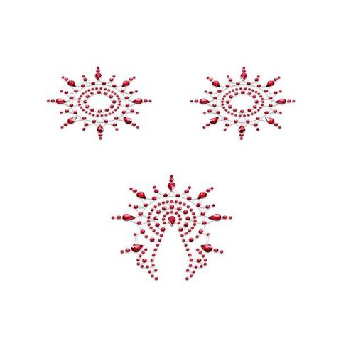 Breast & Pubic Jewelry Стикер Crystal Stiker, Красный, 3шт. в наборе
