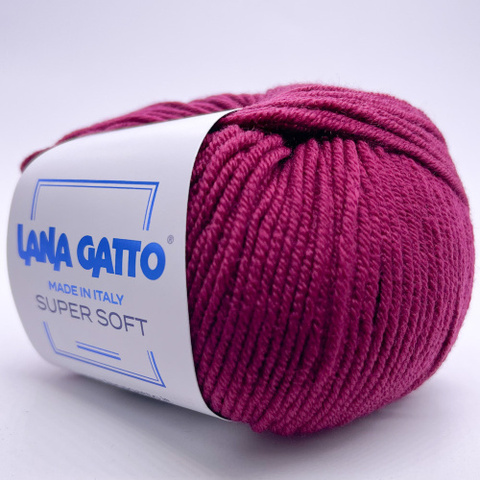 Пряжа Lana Gatto Supersoft 19056 малиновое вино