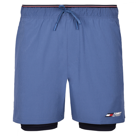 Шорты теннисные Tommy Hilfiger 2-1 Essentials Training Shorts - blue coast