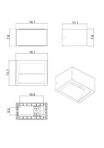 Уличный настенный светодиодный светильник Arte Lamp LIVERPOOL A1326AL-1BK