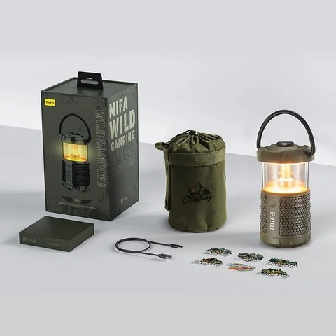 Портативная акустика MIFA Outdoor колонка светильник WildCamping, зеленый