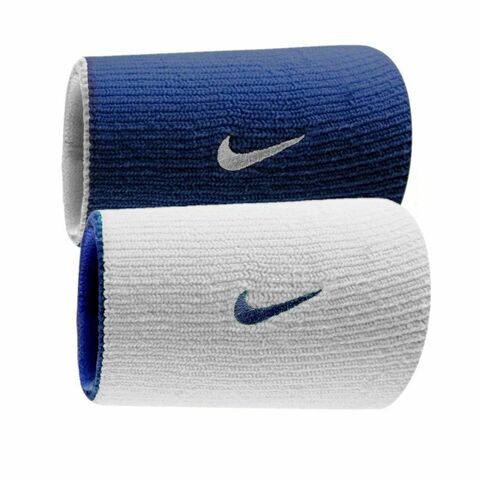 Теннисные напульсники Nike Dri-Fit Double-Wide Wirstbands Home & Away 2P - varsity royal/white