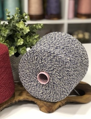 Меринос (81) с ангорой (10%) и хлопком (2%) Zegna Baruffa TWEED EXPORT 3/16 сине-белое мулине