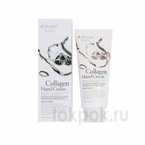 Крем для рук 3W CLINIC Collagen Hand Cream, 100 мл