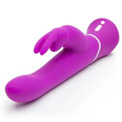 Лиловый вибратор-кролик Curve Rechargeable Rabbit Vibrator - 25,4 см. - 