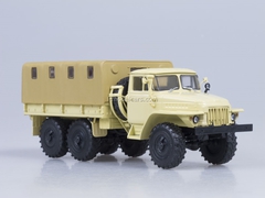 Ural-375D board with awning beige AutoHistory 1:43