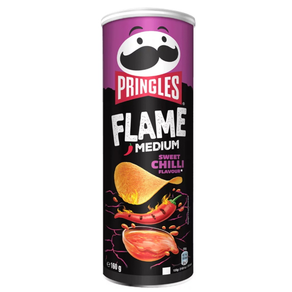 Чипсы Pringles Flame Medium Sweet Chili со вкусом сладкого перца чили, 160  г (Германия) 04465 – купить по цене 350 ₽ в интернет-магазине ohmygeek.ru