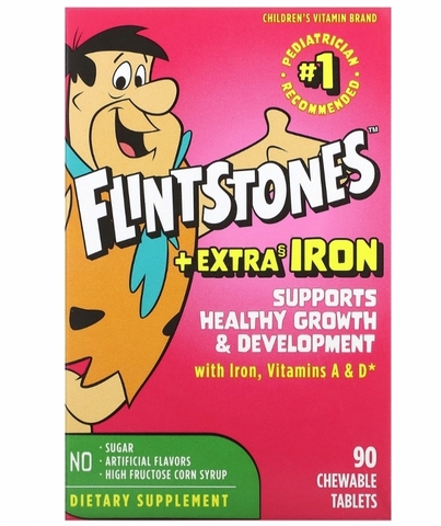 Flintstones, Детский поливитамин с железом, фруктовые вкусы, 60 жевательных таблеток