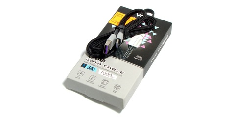 Кабель (шт) OEM  USB-Type C 1m (CU278С) 1 метр, 3A, быстрая зарядка, плетеная оболочка - купить в компании MAKtorg
