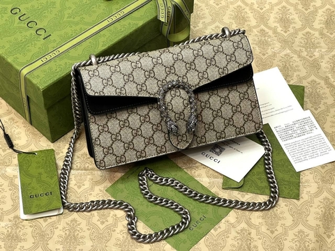 Маленькая женская сумка на плечо Gucci Dionysus с буквами GG бежевый