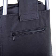 66-8-034 Сумка-тележка хозяйственная черная, 92x35x28см, колёса D150мм, сталь (РемоКолор)