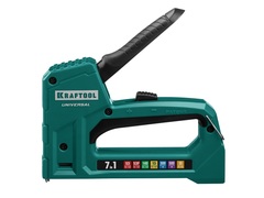 KRAFTOOL Universal, 7-в-1: 53 (A/10/JT21) 23GA (6 - 14 мм)/140 (G/11/57) 20GA (8 - 14 мм)/13/53F/36/500, универсальный легкий степлер (31524)