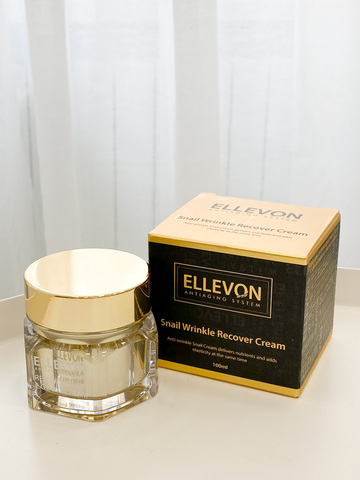 ELLEVON Крем с муцином улитки для лица | SNAIL WRINKLE RECOVER CREAM