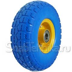 Колесо литое,  вспененный полиуретан 250 мм, со стальным  диском  PV1804-1, шариковый подшипник,  симметричное